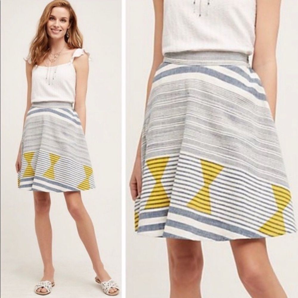 Anthro Plenty Tracy Reese Marasol Stripe Skirt
